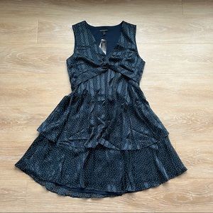 NWT Banana Republic navy dotted dress